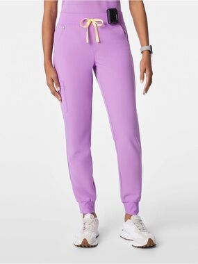 NEW - Figs XS R Zamora Jogger Scrub Pants (Wild Iris)